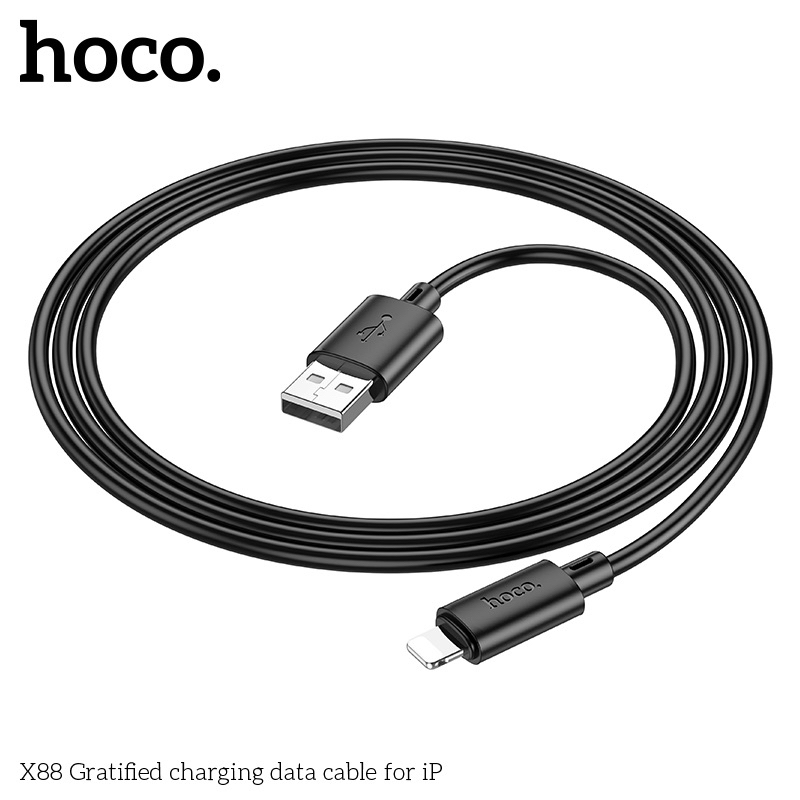 Cáp sạc nhanh 2.4A Hoco X88 dài 1M