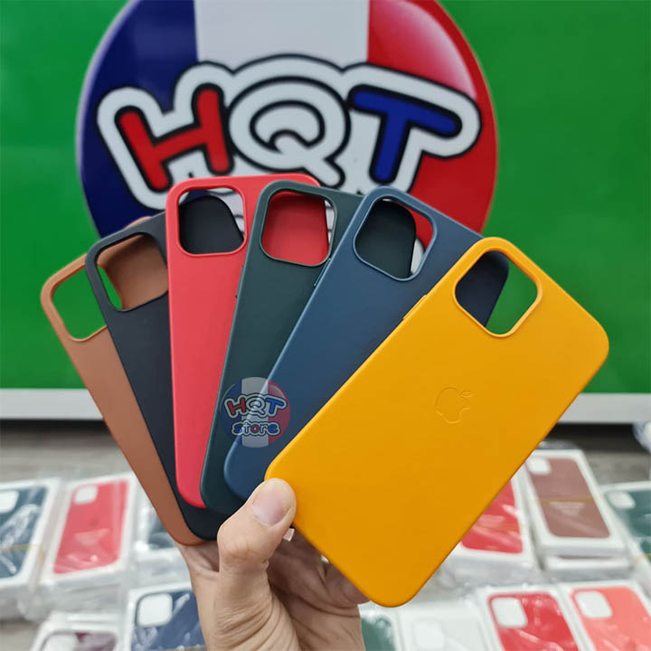 Ốp lưng da Leather Case Magsafe cho IPhone 12 Pro Max / 12 Pro / 12 (Da Bò Thật)