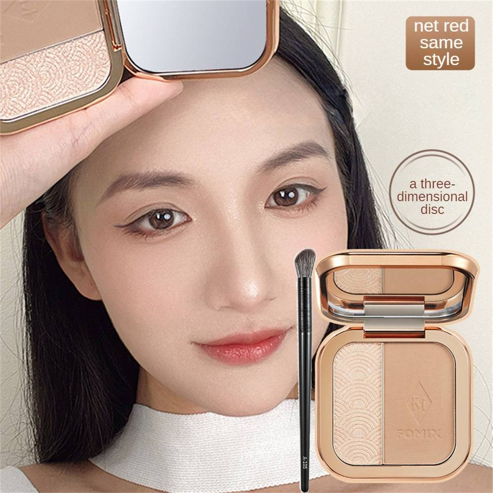 Lorzi FOMIX Highlight Paltte Matte Subtle Long Lasting Pigmented Shading Powder Three-dimensional Shadow Silhouette Shadow Nose Shadow Repair Capacity Powder