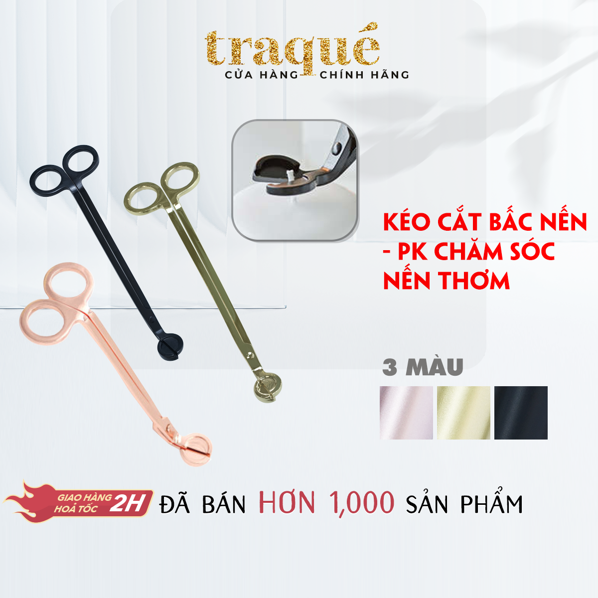 [Lẻ] Phụ kiện chăm sóc nến thơm : Kéo cắt bấc