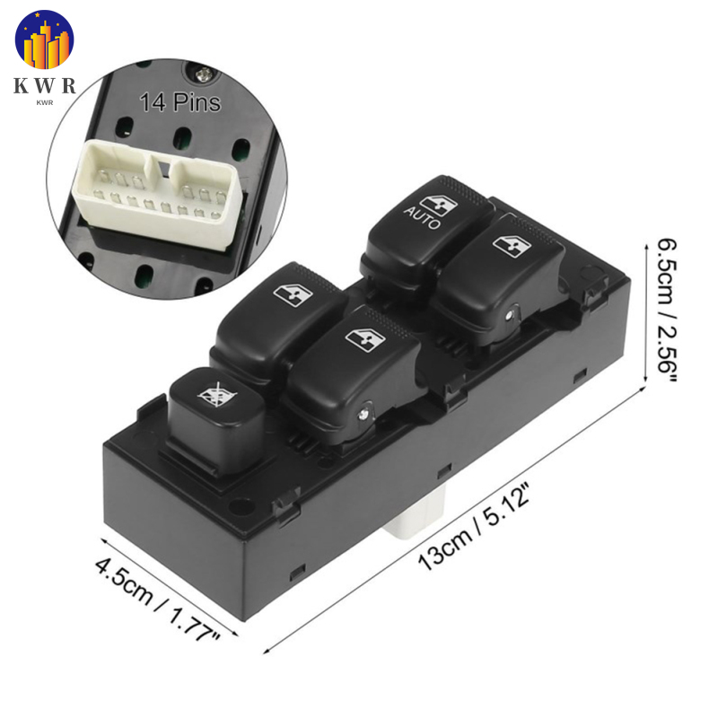 Master Driver Side Power Window Switch Window Regulator Control Switch 93570-1C110 Replacement Compatible For 2006-2011 Getz