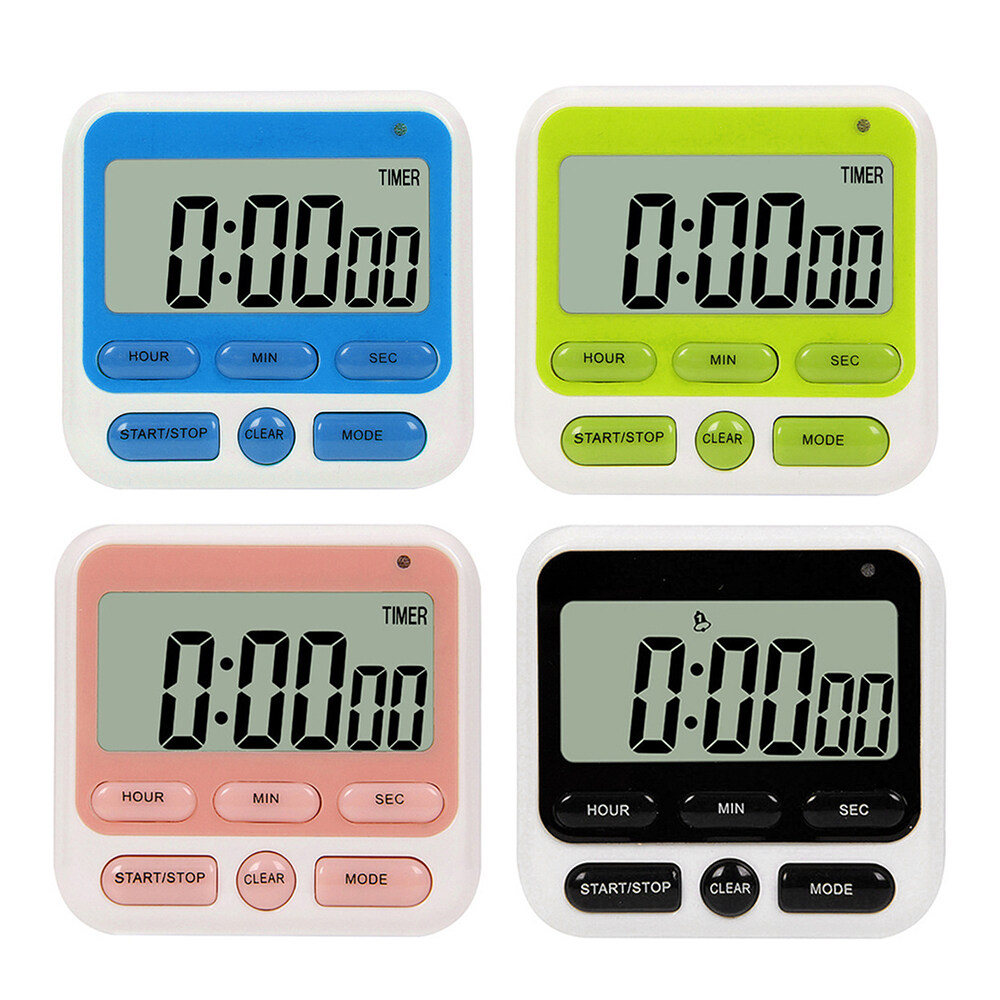 diymore slope Digital Kitchen Timer with Mute/Loud Alarm Switch ON/Off Switch 12 Hour Clock & Alarm Memory Function Count Up & Count Down for Cooking