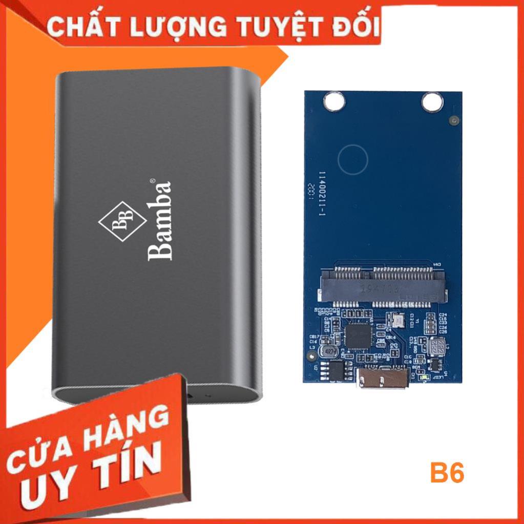 Hcm- hộp đựng ổ cứng ssd msata bamba b6 - box ssd msata ra usb 3.0 bamba b6