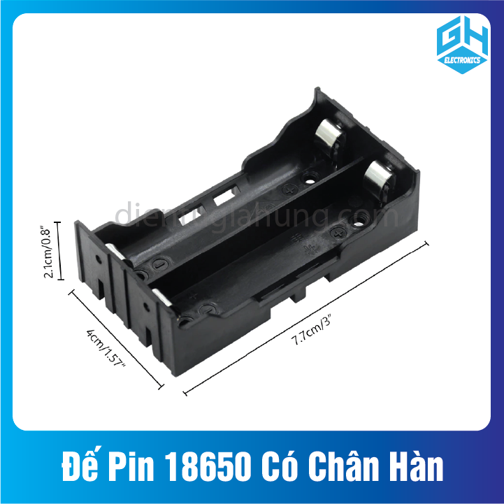 Đế Pin 18650 Có Chân Hàn