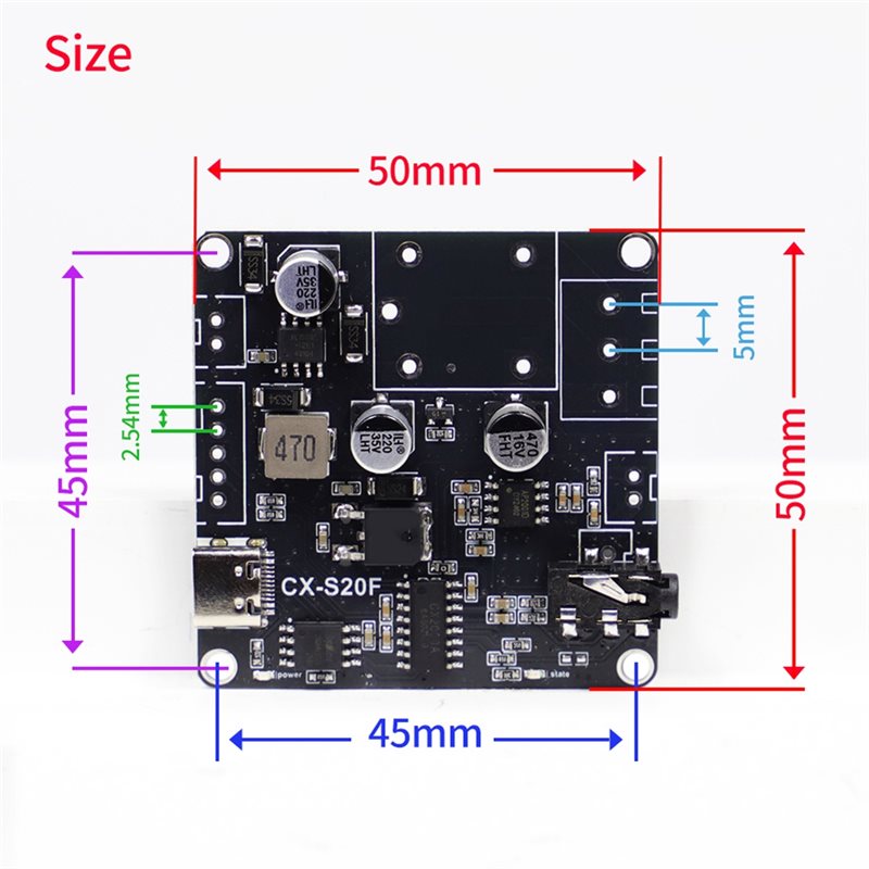 -S20F Standard Edition 20W MP3 Voice Broadcasting Module MCU Control Via USB to TTL Serial Port Trigger Custom Audio Support.