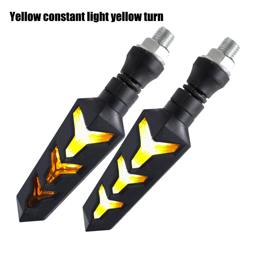 2PCS Motorcycle 3LED Turn Indicator Light Motorcycle Modified Bendable Flow Turn Signal Light