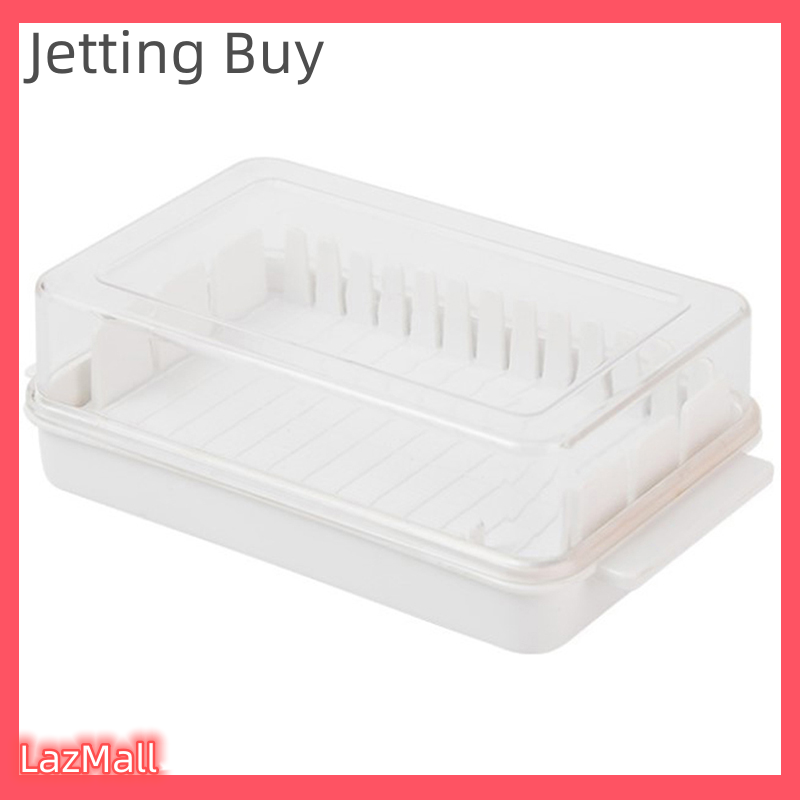 【Jettingbuy】 Flash Sale Kitchen Butter Dish Box Holder Tray With Lid Cheese Board Storage Container