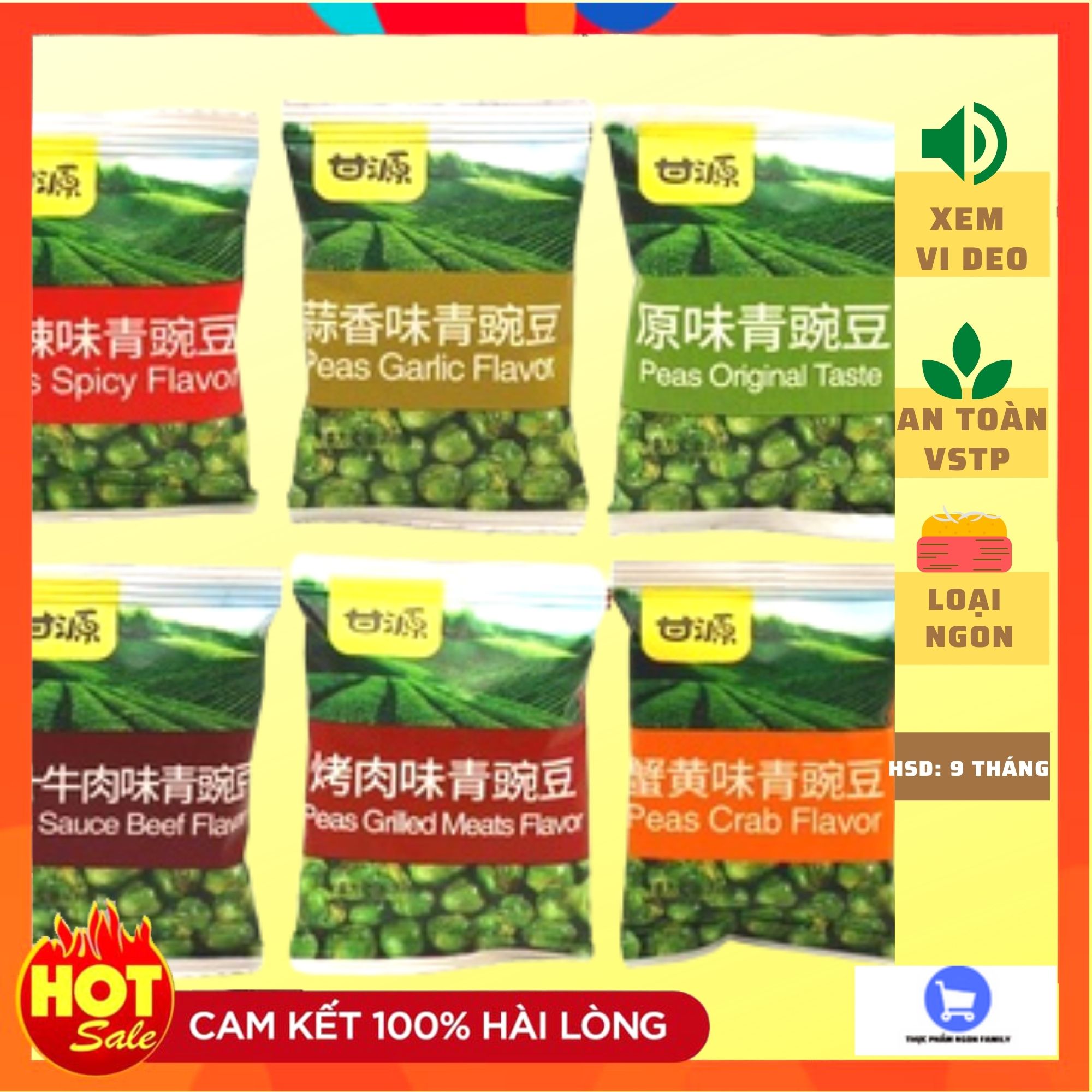 Combo 500g gói đậu hà lan tẩm vị
