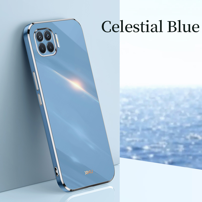 YBD Plating phone Case For OPPO A93 Reno 4F Casing Precise Camera Protection cases Luxury Straight Edge Cover