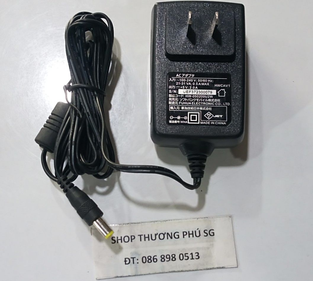 [HCM]Bộ chuyển nguồn Adapter DC: 5V - 2A (Đầu Lớn - Chuẩn 5.5mm X 2.1~2.5mm)