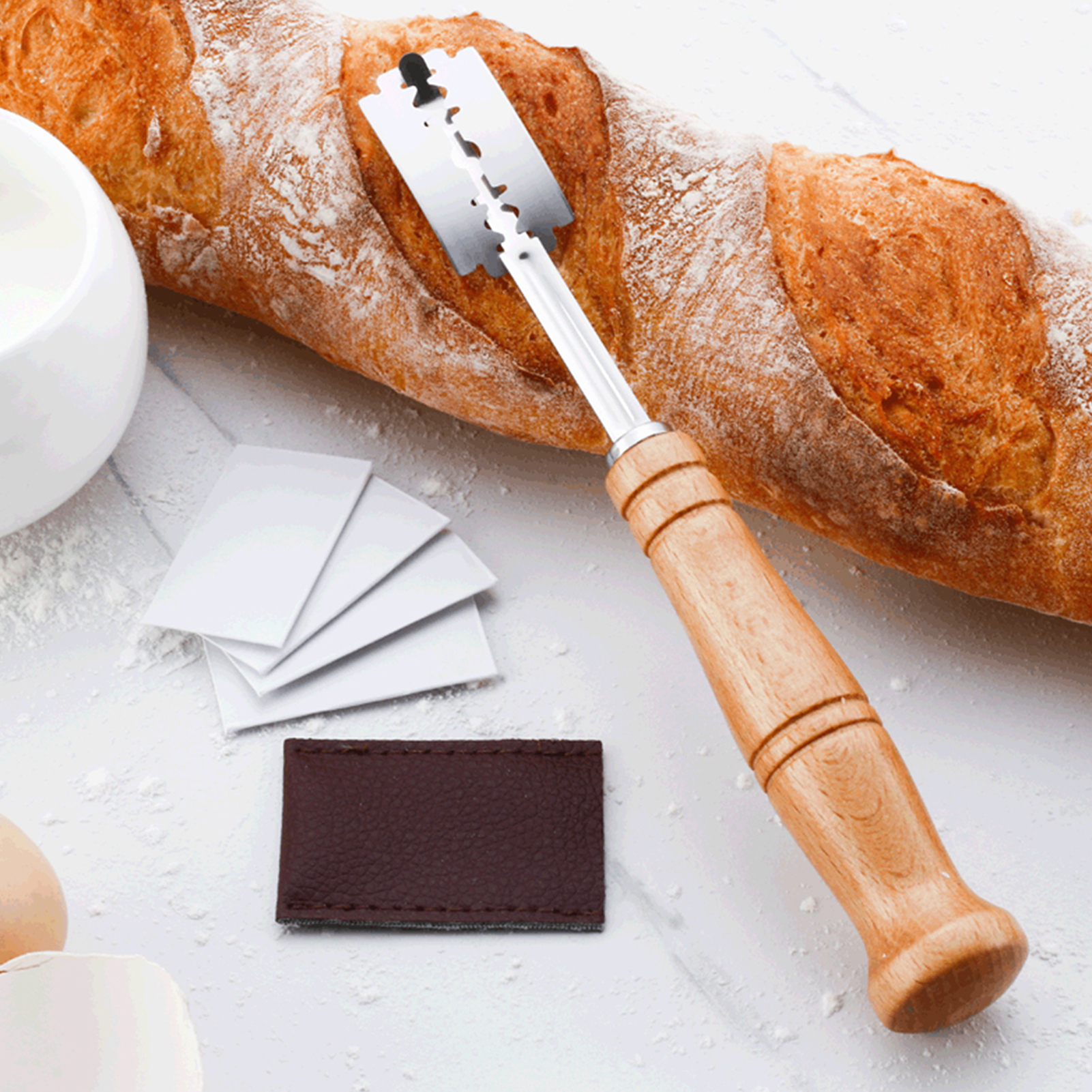 Heavy Duty Bread Lame Bread Making Supplies Complete Sourdough Bread Baking Kit 11pcs Set with Basket Cloth Liner Whisk Lame Scraper More Perfect for Homemade Artisan Bread Making