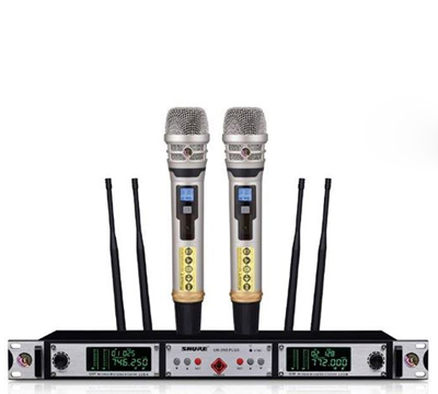 Micro không dây shure ur29d plus - micro hát karaoke không dây cảm biến tự ngắt chống hú rít tuyệt đối 4 anten bắt sóng cực khỏe chống nhiễu âm thanh mượt mà bảo hành 12 tháng