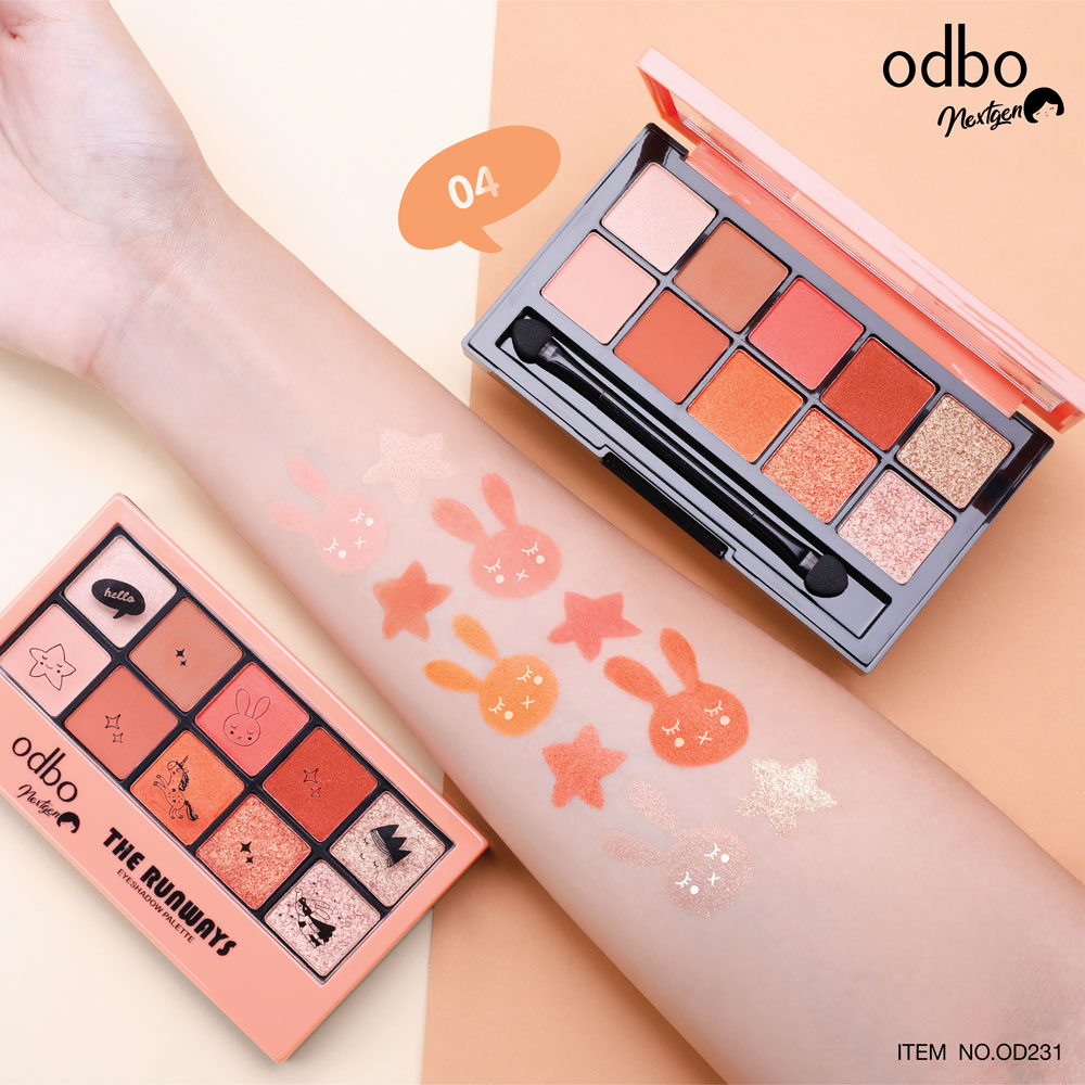 Phấn Mắt Odbo Nextgen The Runways Eyeshadow Palette 10 Ô OD231