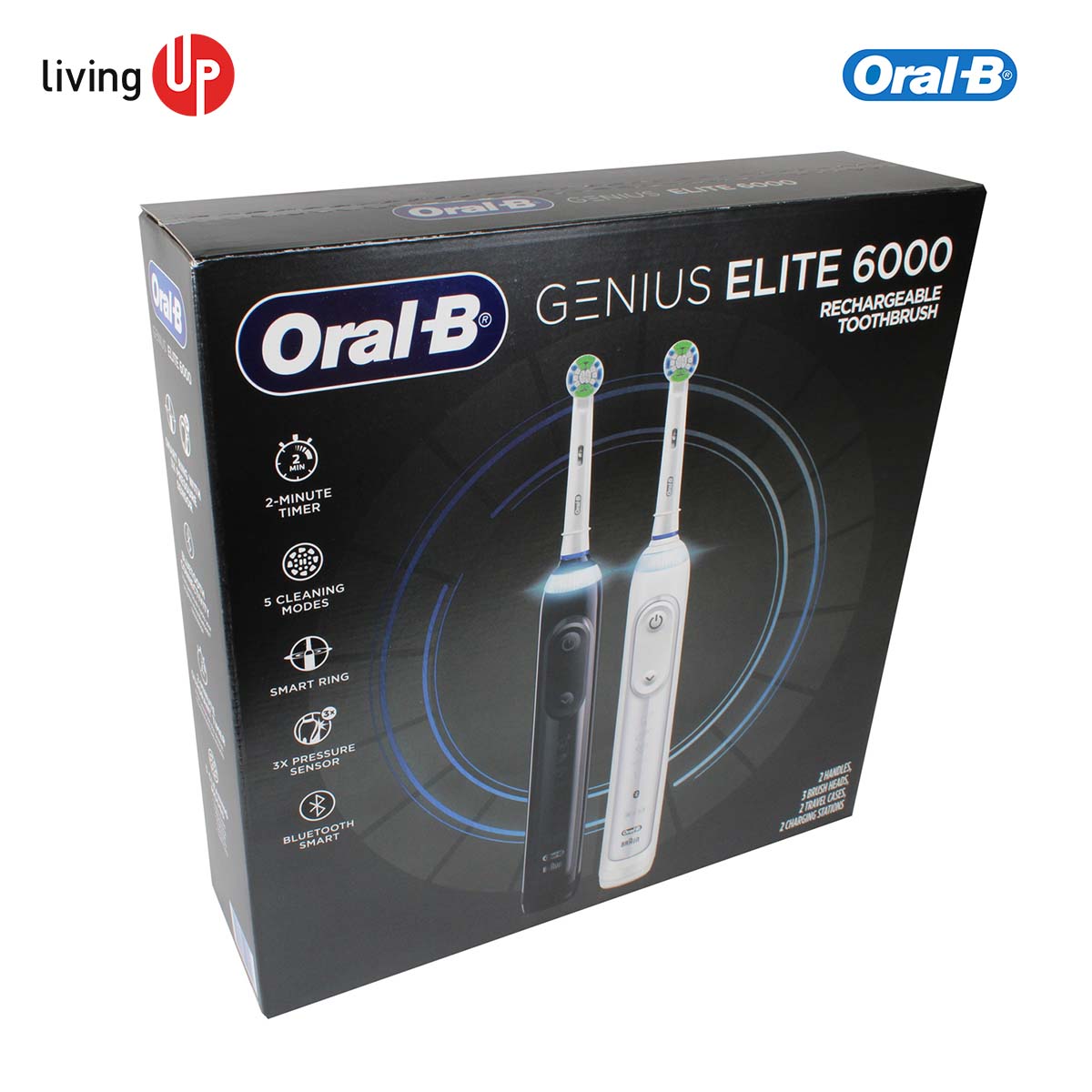 Set đôi bàn chải điện Oral-B Genius Elite 6000 (Có tách set)