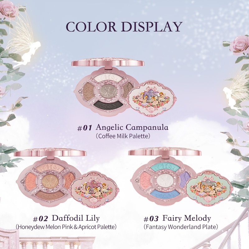 Flower%20Knows%20Midsummer%20Fairytales%20Collection%20Embossed%20Five-Color%20Eyeshadow%20Palette%206.5g%20Makeup%20Shimmer%20Matte%20-%20Image%202