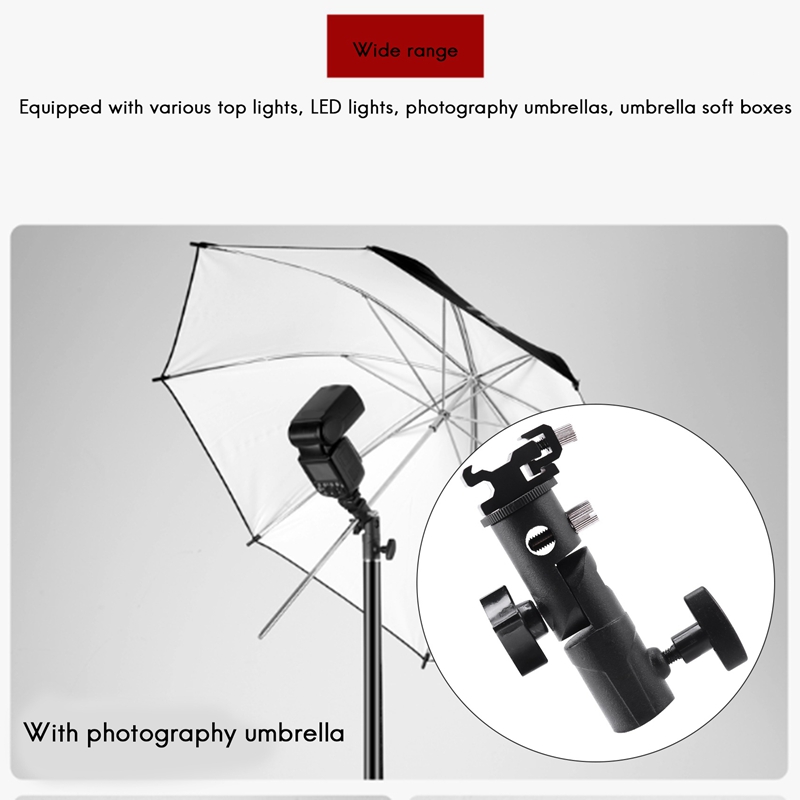 Camera Flash Speedlite Mount,Professional Swivel Light Stand Light Bracket Umbrella Bracket Mount Shoe Holder E Type For Canon Nikon Pentax Olympus and Speedlite Flashe