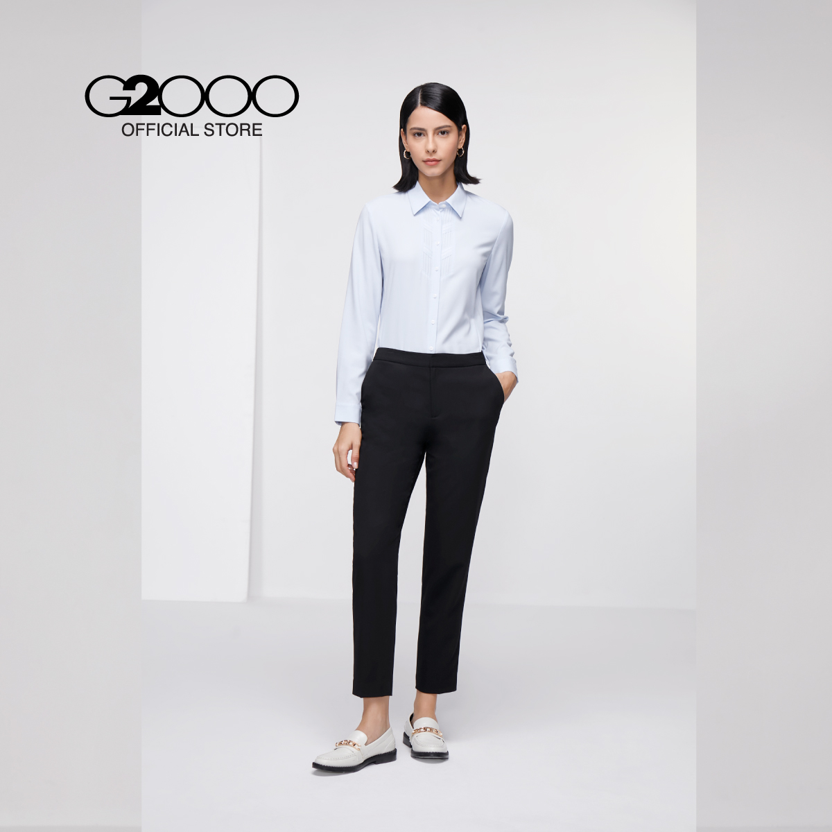 G2000 Women Suit Pants Anti-Bacterial TRS Twill 200G 16252026