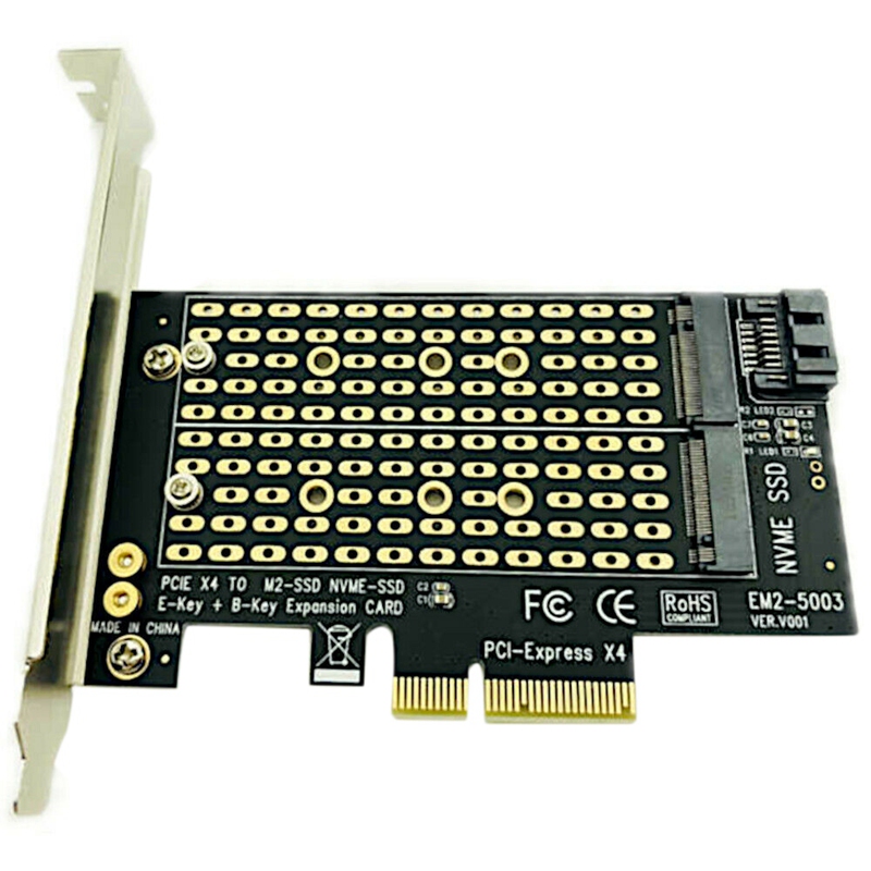 Pcie to m2/m.2 adapter m.2 ngff to desktop pcie x4 x8 x16 nvme sata dual ssd pci express adapter card