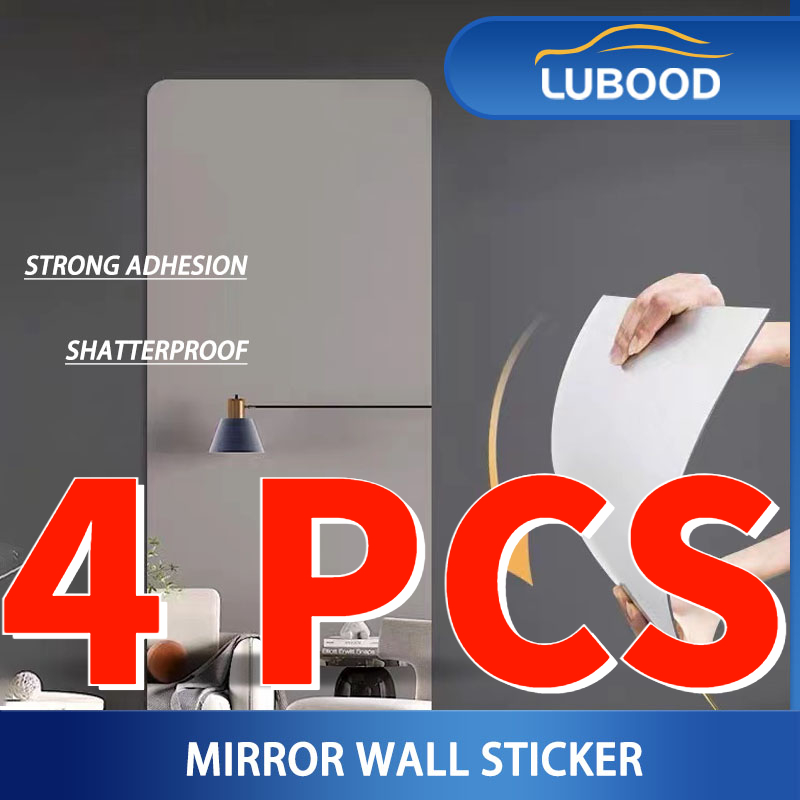 【6 PCS】Mirror Whole Body Wall Salamin Sa Loob Ng Bahay Bathroom Na