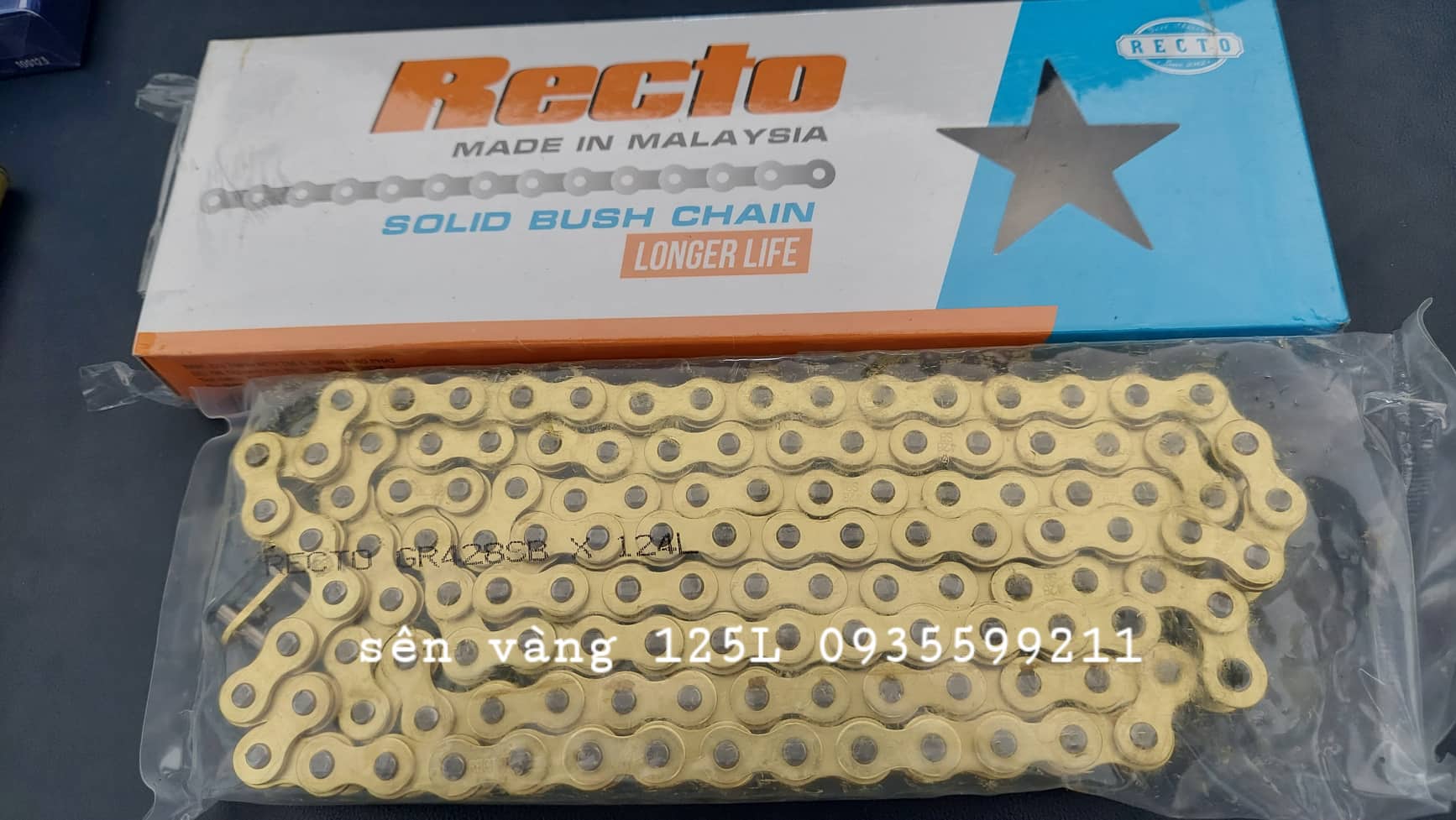 NSD RECTO DĨA NHÔM 7075 EXCITER 135 5 SỐ VÀ 4 SỐ 15T-39T-124L SÊN VÀNG