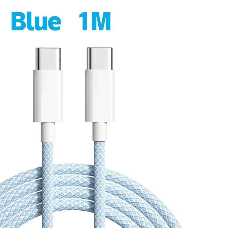 The new 2023 data cable braided pattern fast charging cable for iphone 15 pro max samsung huawei pd data cable type-c-type-c 60w fast charging data cable