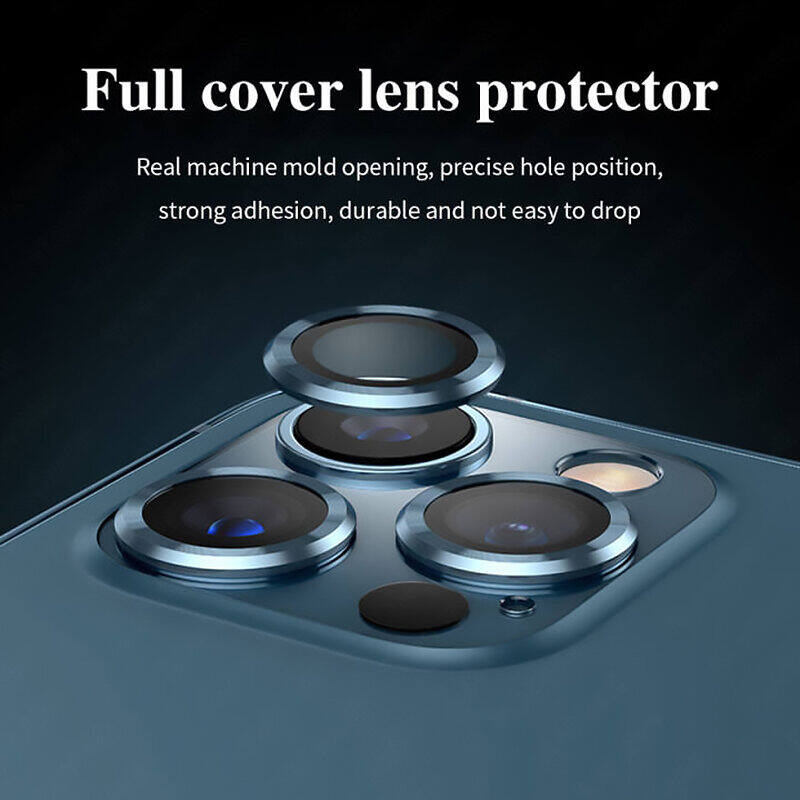 BOCH Miếng Bảo Vệ Ống Kính Máy Ảnh Cho iPhone 14 Pro Max Plus 13 12 11 Pro Max Mini Kính Cường Lực HD Cao Cấp Miếng Dán Màn Hình Ống Kính Hợp Kim Nhôm Hàng Có Sẵn