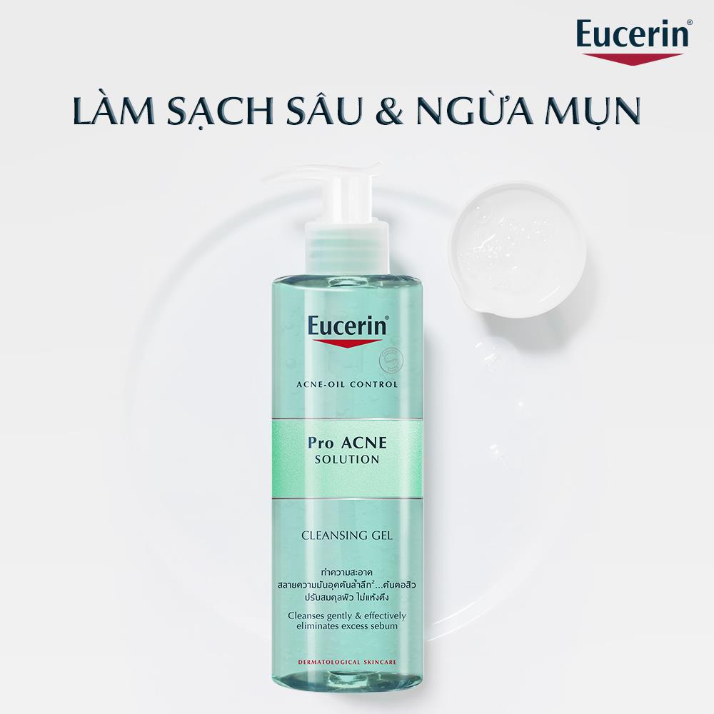 Sữa Rửa Mặt Eucerin ProAcne Solution Cleansing Gel - Gel Rửa Mặt Cho Da Dầu Mụn