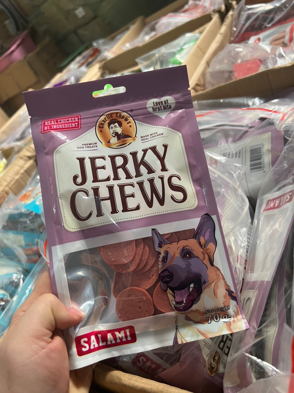 Snack ăn vặt cho chó dạng que mềm dẻo Jerky Chews 70g nhiều vị
