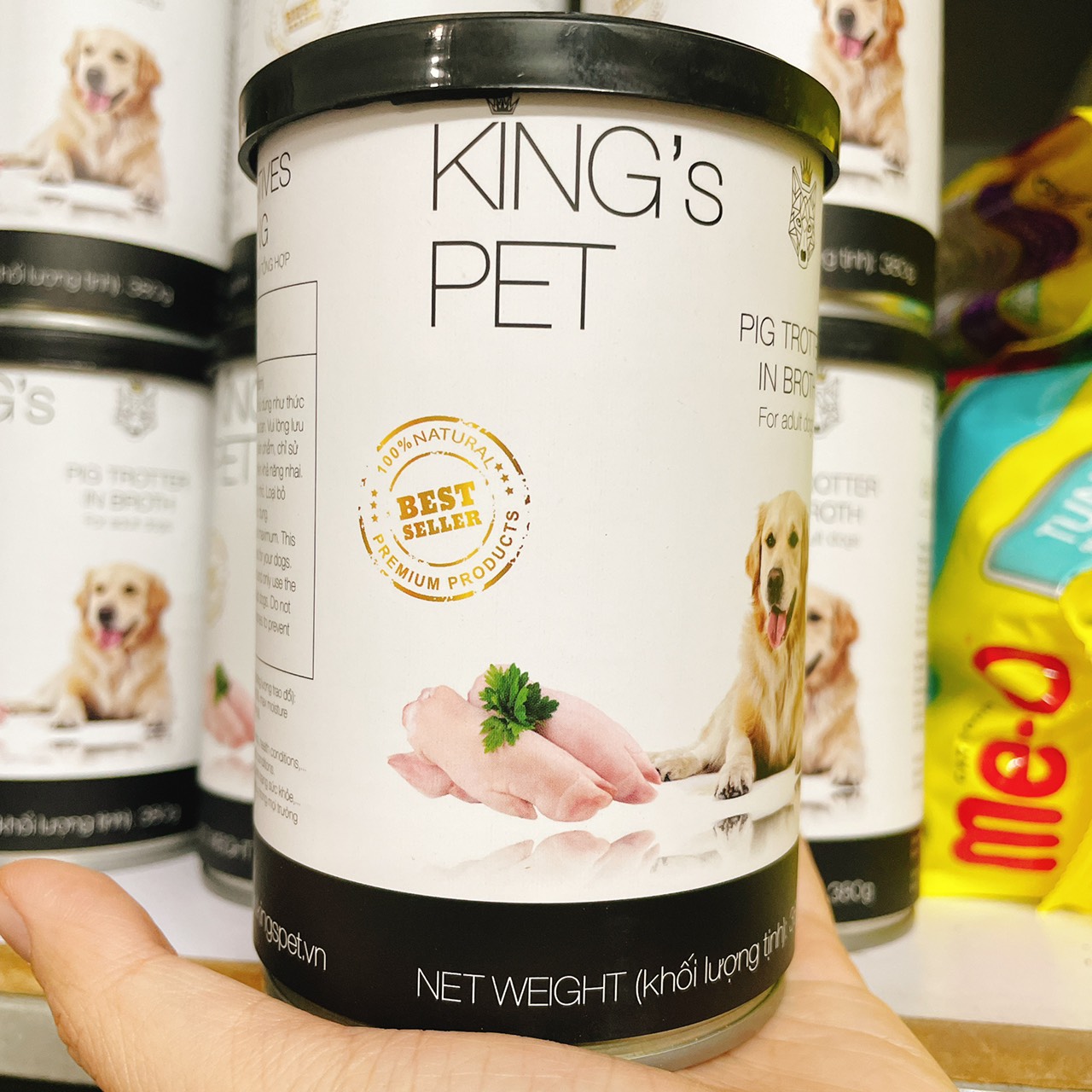Pate Giò Heo Hầm Kingspet lon 380g cho chó trưởng thành