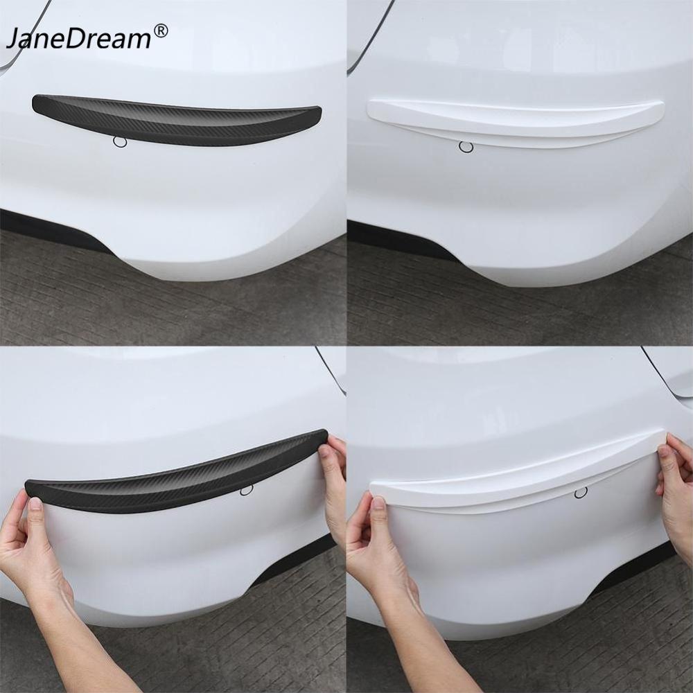 JaneDream 2Pcs Car Bumper Protector Strip Guard Corner Protection Strips Scratch Protector Crash Blade Anti-collision Guard Lip Stickers BYD ATTO 3