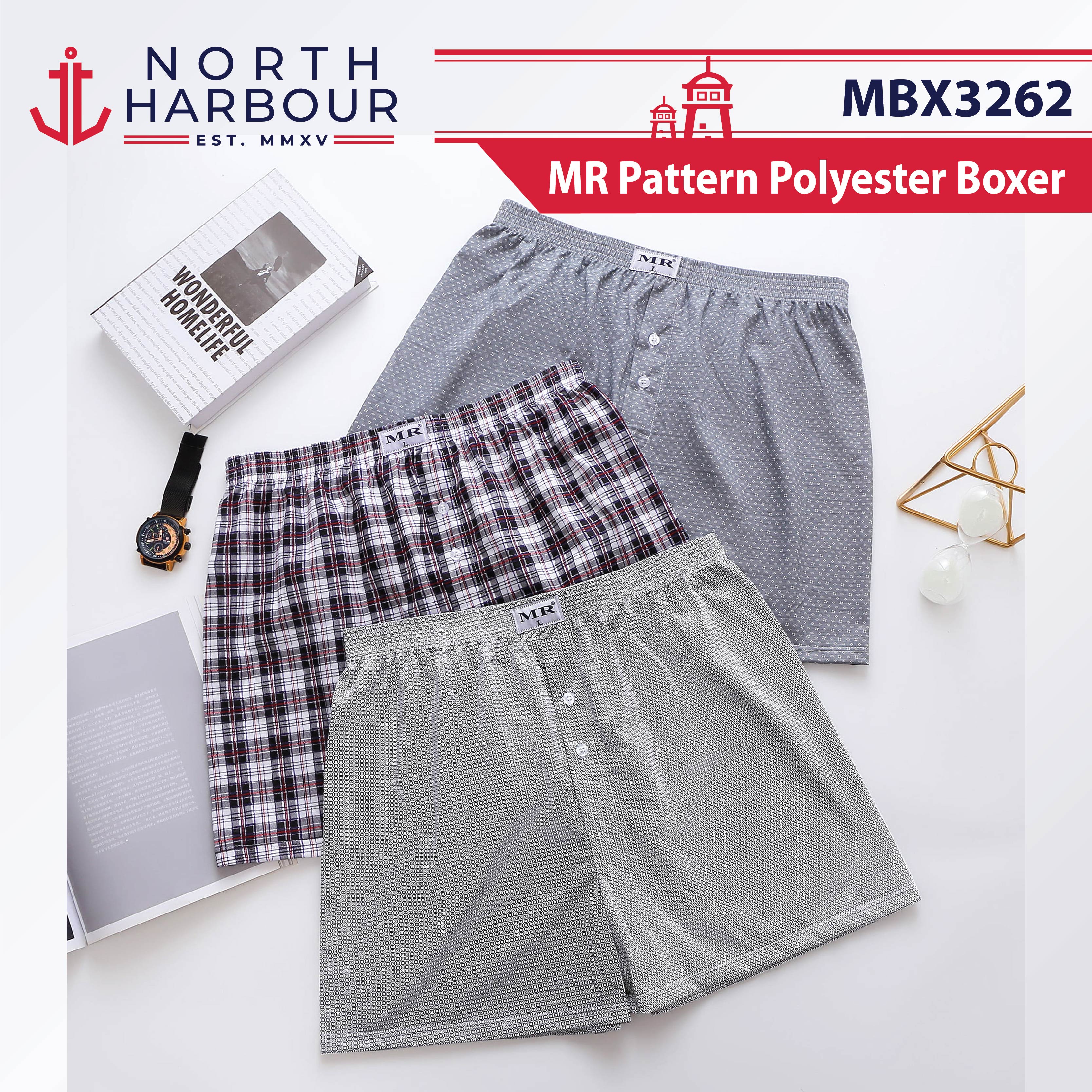 NORTH HARBOUR x HYDT Airy Men Premium Boxer / Seluar Pendek / Boxers /  Underwear / Comfort Boxer with Front Button