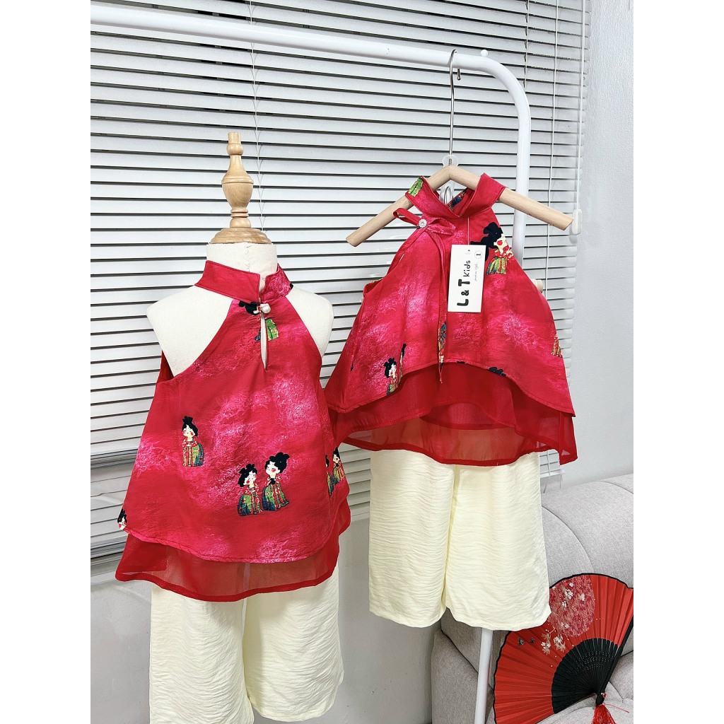 8-30kg bộ yếm quần rộng cho bé gái xinh xắn