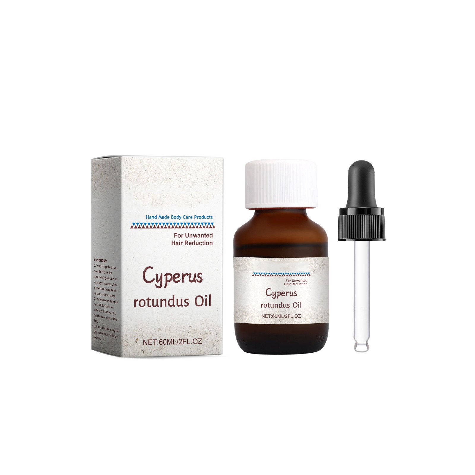 【High Cost-Performance】 60ml Cyperus Rotundus Hair Removal Care Oil Cyperus Rotundus Oil Body Moisturizing Nourishing Hair Removal Care Oil.