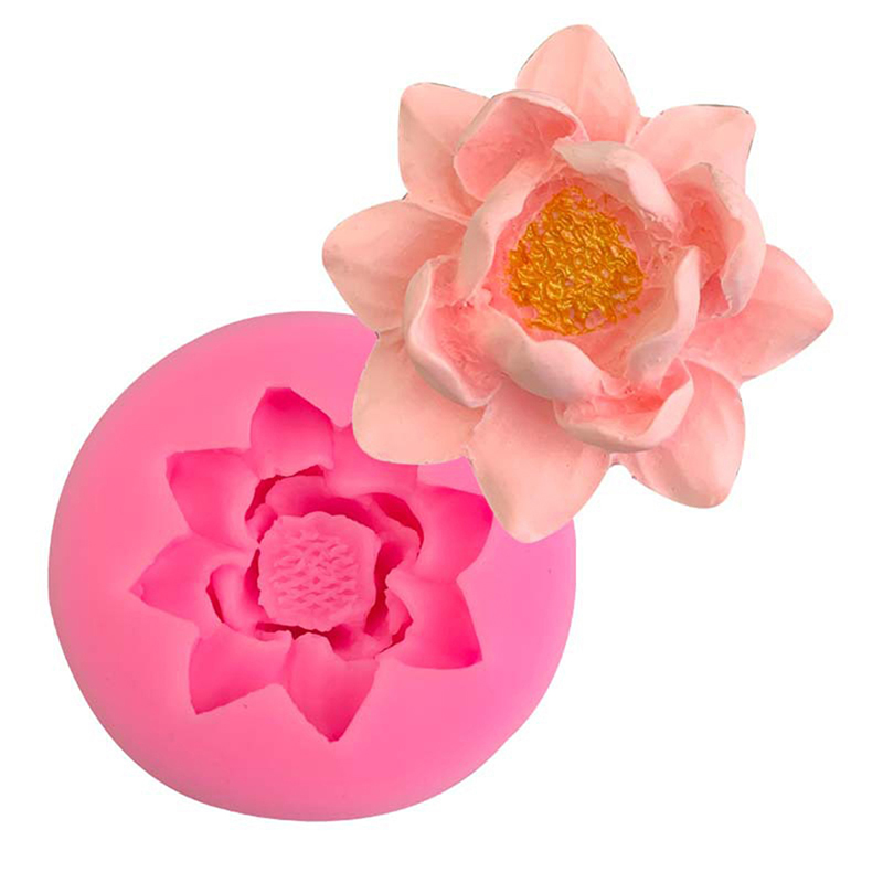 1Pc Small Lotus Shape Silicone Mold DIY Pastry Cupcake Chocolate Soap Bakeware Mould Fondant Cake Sugar Art Decoration Tools