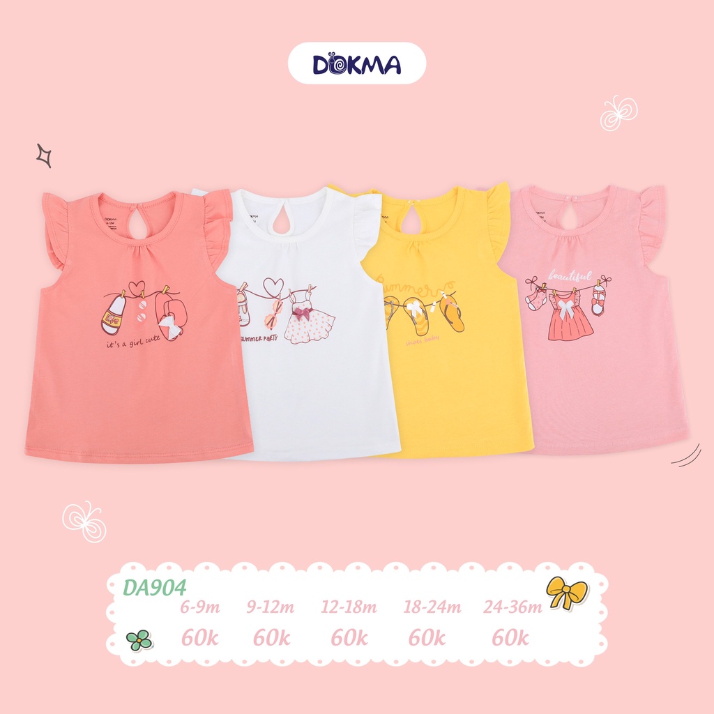 [DOKMA] Áo cánh tiên cho bé  đẹp/mát, mềm (6-36m)