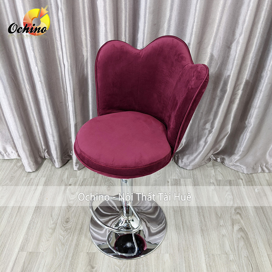 (FREE SHIP) Ghế Trang Điểm, Ghế xoay, Ghế Bar, Ghế Quầy bar, Ghế Quầy Lễ Tân, Ghế Makeup, Ghế Chụp HÌnh, Ghế Livestream Bán Hàng Mẫu Cánh Sen Bọc Da Cao Cấp và Điều Chỉnh Độ Cao Từ 60-80cm ( Có SẴn)