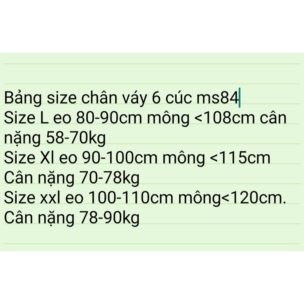 Chân váy BIGSIZE Xếp li có quần trong (60-90kg) MS84