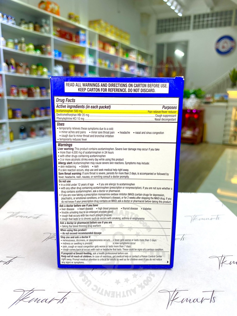 THERAFLU - Severe Cold&Cough (Cảm Lạnh Đêm 6 Packets)