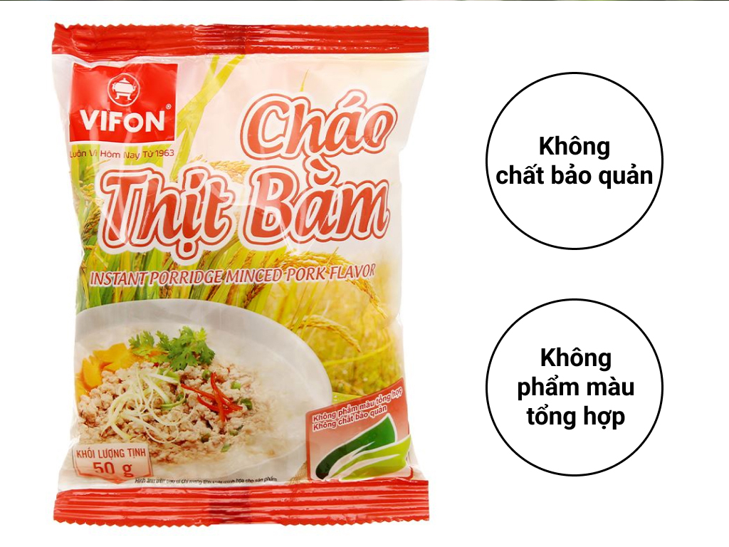 Thùng 50 gói cháo Vifon vị thịt bằm 50g