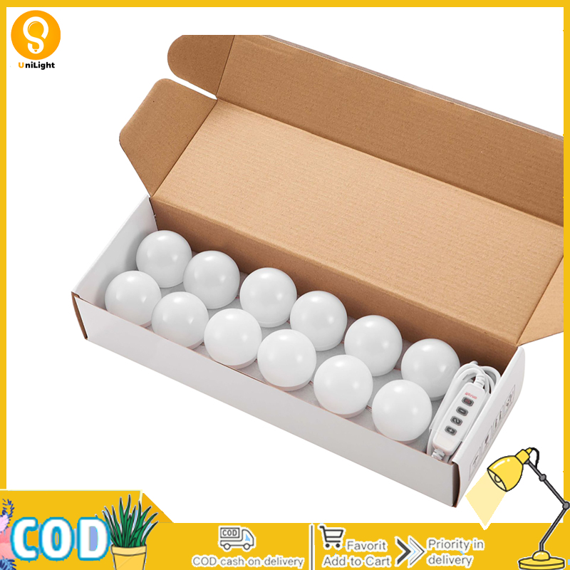 UnLight LED Vanity Lights For Mirror 3 Color Temperature Dimmable Wall Bulbs String For Makeup Table Dressing Room Mirror