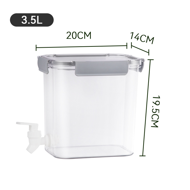 NFA 3.5L ice water bottle with faucet, refrigerator, fruit tea pot, summer household lemon water bottle, water bottle, cold foam bottle, cold water bottle