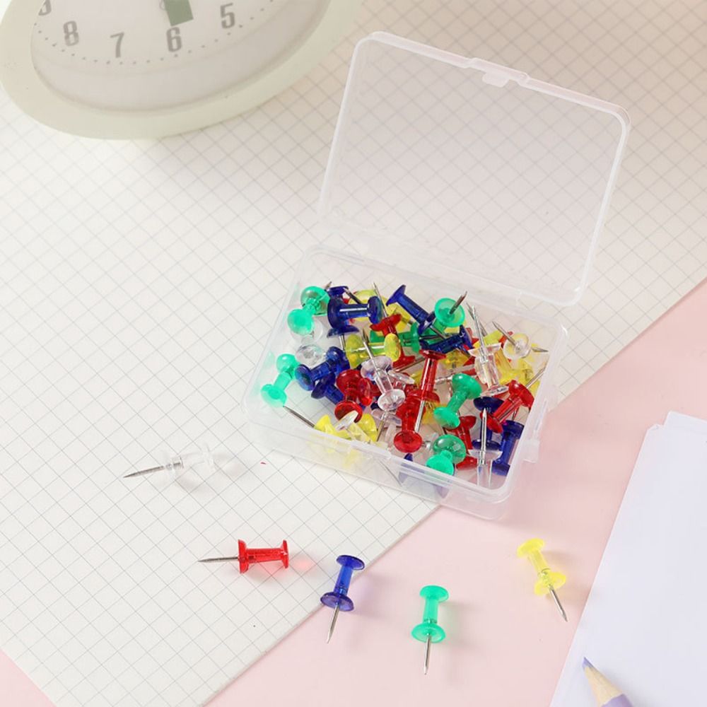 Thumback Mini 35/100PCS Mini Wall Cards Photos Pushpin Thumbtack Cork Board Buttons ...