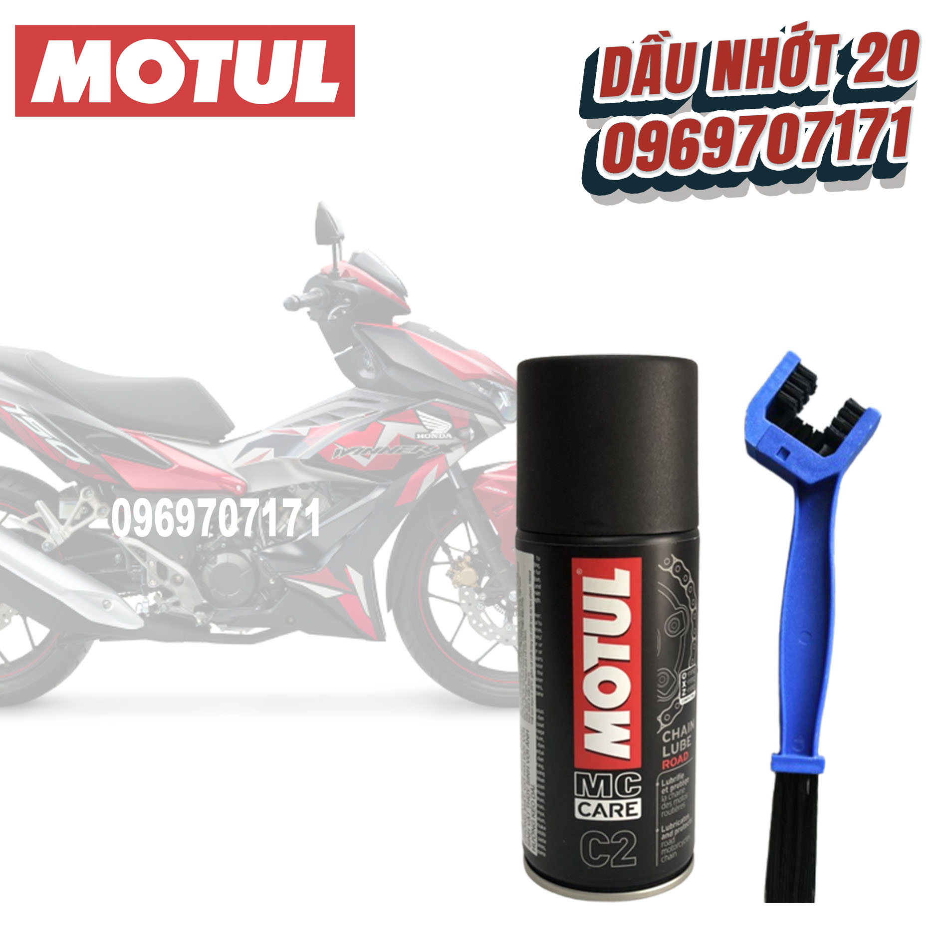 Chai xịt dưỡng sên Motul C2 150ml