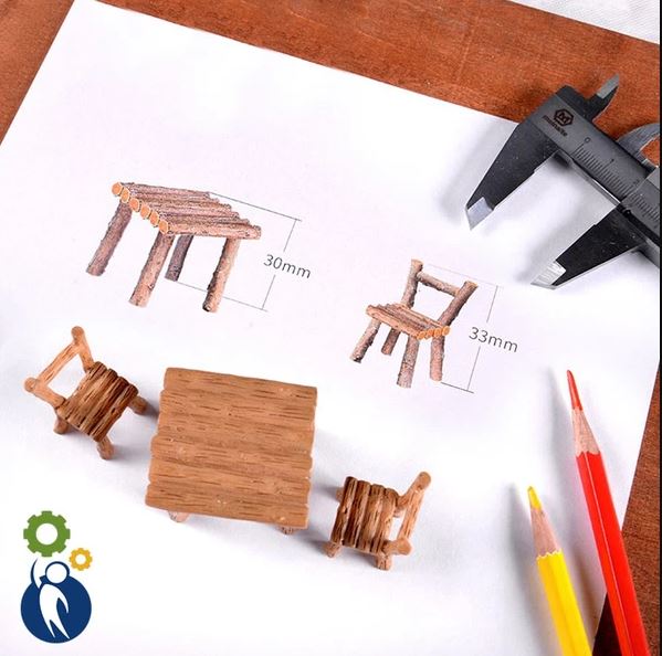 Bộ Bàn Ghế 2, Mô hình mini trang trí
