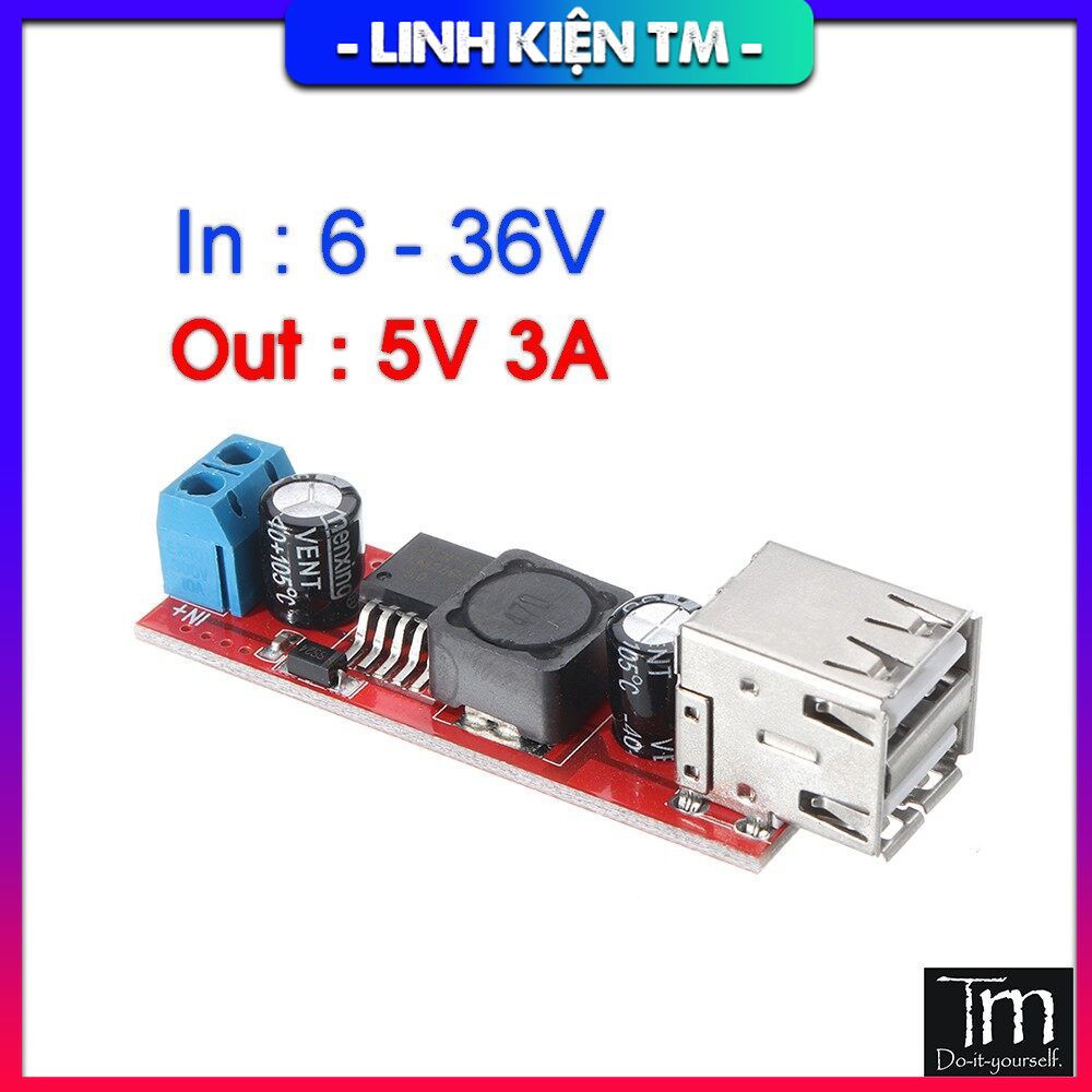 Mạch hạ áp 3a 2 cổng usb