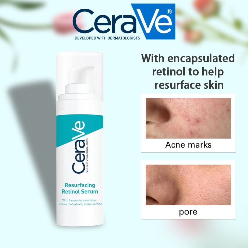 Cerave Retinol Facial Serum For Post Acne Marks And Skin Texture Pore