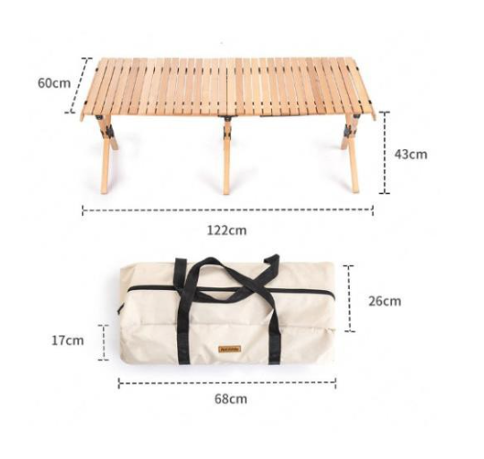 Bàn gỗ cuộn NatureHike NH19JJ009