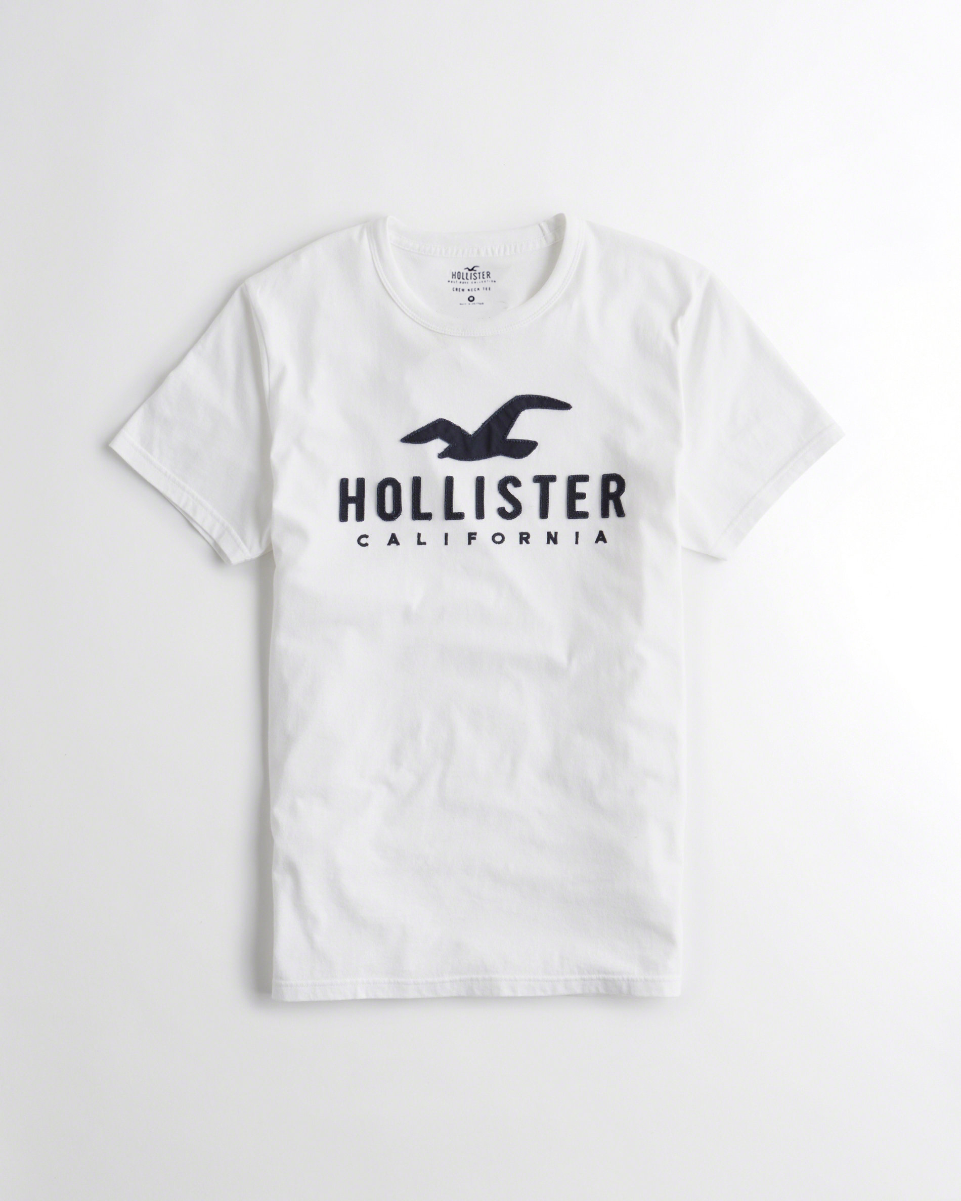 Áo thun Hollister White & Gray Basic