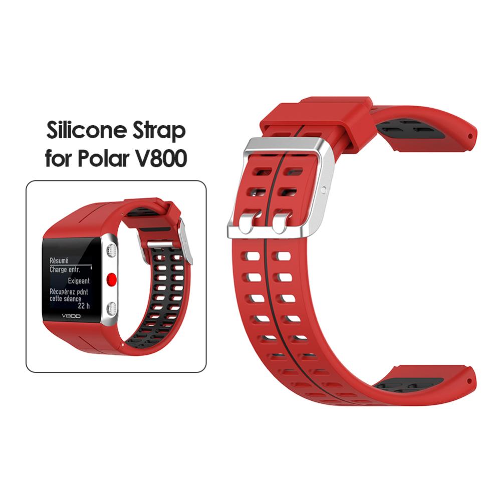 Double Color Silicone Watch Band for Polar V800 Replacement Wrist