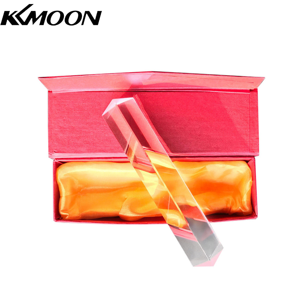 Kkmoon lăng kính tam giác tam giác 30mm, đạo cụ dạy học chụp ảnh tự làm cầu vồng